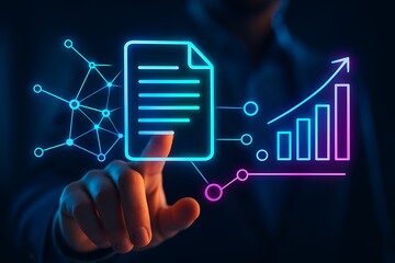 Digital document network analysis and growth chart image