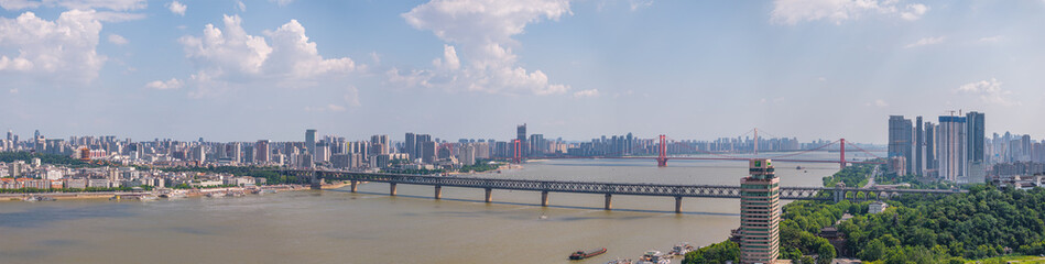 China, Hubei, Wuhan, summer, city, urban, scenery, sky, cloud, cumulus, sea of clouds, skyline,...
