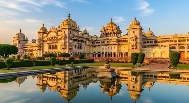 Lucknow palace reflection.