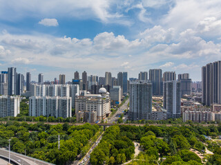 Obraz premium Wuhan city landmark skyline scenery