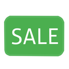 Green Sale Label Icon for Marketing Promotion and Discount Campaigns