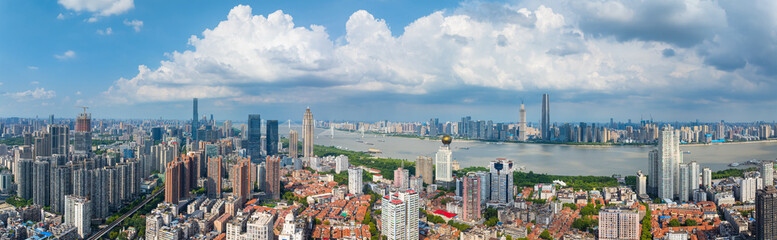 Wuhan city landmark skyline scenery
