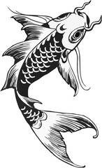 vector illustration of a fish