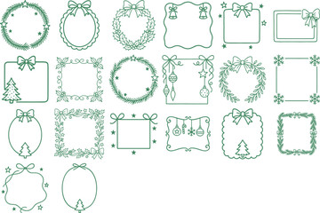 20 Christmas EPS PNG Frame Bundle