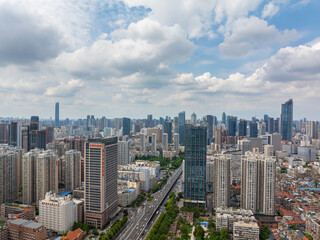 Fototapeta premium Wuhan city landmark skyline scenery