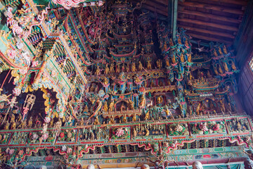 The Xiaoxitian hanging sculptures and painted paintings in Xi County, Linfen, Shanxi