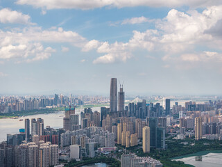 Obraz premium Wuhan city landmark skyline scenery
