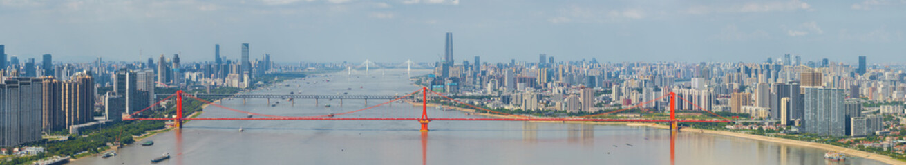 Obraz premium Wuhan city landmark skyline scenery