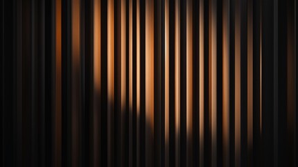 Soft light filters through vertical wooden slats creating a warm and inviting atmosphere in a cozy indoor space