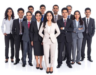 Obraz premium Diverse business team poses together