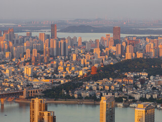 Obraz premium Wuhan city landmark skyline scenery