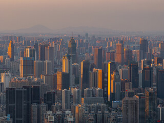 Fototapeta premium Wuhan city landmark skyline scenery
