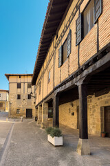 Streets of the medieval town of Santa Gadea del Cid, in Burgos province, Spain. High quality photography