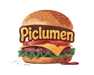 Juicy Fast Food Burger with Cheese and Tomato