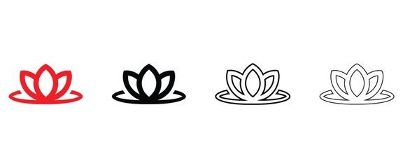 lotus flower icon, lotus Spa icon vector, wellness, meditation, nature, and spirituality theme vector