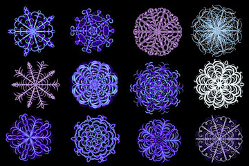 Hand Drawn Winter Snowflake Ornament