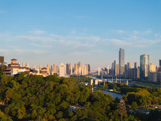 Obraz premium Wuhan city landmark skyline scenery