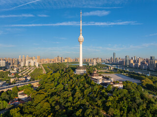 Obraz premium Wuhan city landmark skyline scenery