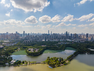Fototapeta premium Wuhan city landmark skyline scenery