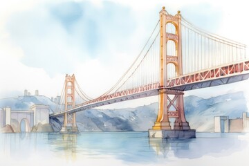 Fototapeta premium Bridge architecture engineering reflection.