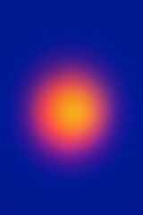 Glowing Orb on Gradient Background, Blue