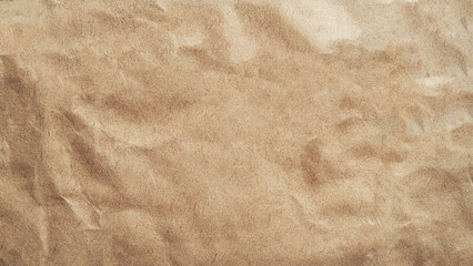 Brown vintage crumpled paper texture, space for text