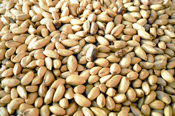 Pistachio at a traditional market in Gaziantep, Turkey. Symbol of natural food, sustainability, wholesome nutrition. Concepts of vegan diets, healthy snacks, organic superfoods, plant-based nutrition