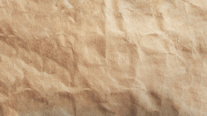 Naklejka premium Old crumpled brown paper texture. 