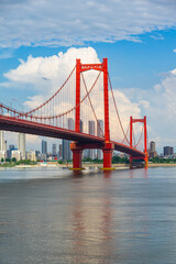 Wuhan city landmark skyline scenery
