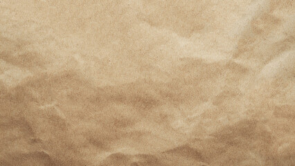 Brown wrinkle recycle paper background stock photo. Brown vintage crumpled paper texture, space for text. Vector art