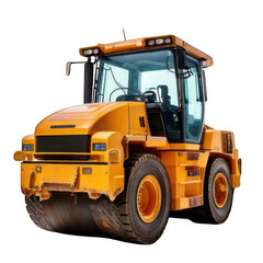 Naklejka premium road roller isolated on white background