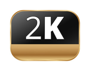 2k gold and black stylish logo icon for high-resolution branding.
