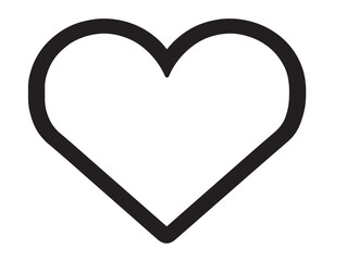 Romantic Valentines Day heart icon in clean flat design