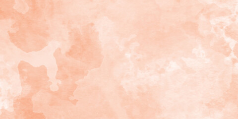 Fototapeta premium orange watercolor wash texture design, soft edges blending into white background, splash with subtle speckles watercolor cloud for your design element, soft splash and cloud texture design.