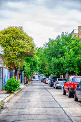 Naklejka premium street in the city