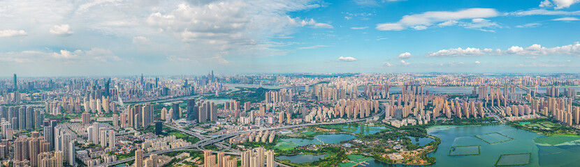 Wuhan city landmark skyline scenery