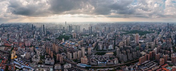 Wuhan city landmark skyline scenery