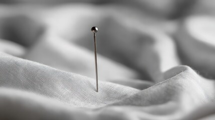 Closeup fabric needle