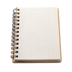 Open Spiral Bound Notebook with Grid Paper on Black Background notepad graph paper