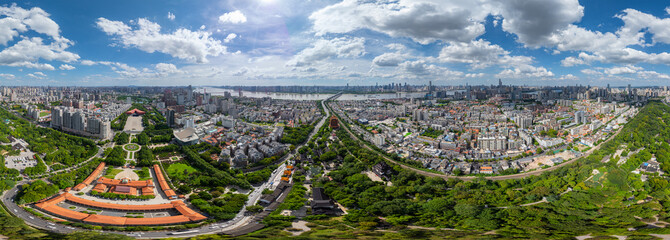 Wuhan city landmark skyline scenery