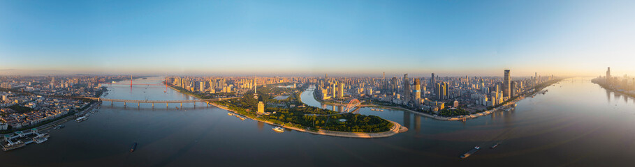 Wuhan city landmark skyline scenery