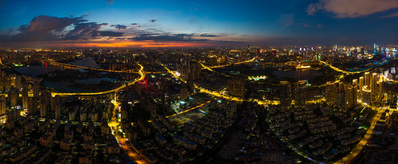 Wuhan city landmark skyline scenery