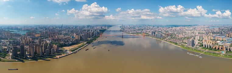 Wuhan city landmark skyline scenery