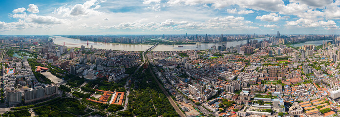 Wuhan city landmark skyline scenery