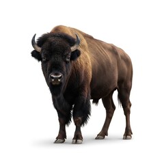 american bison isolated on white