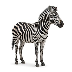 zebra isolated on white
