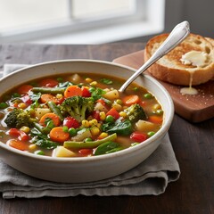 vegetable soup with meatballs