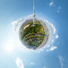 Wuhan city landmark skyline scenery