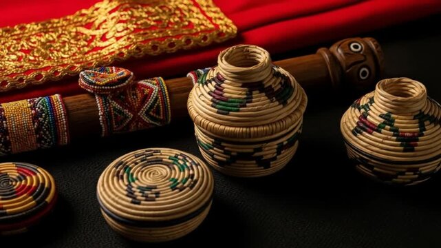 Ornate artifacts display intriguing cultural heritage