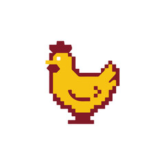 pixelate chicken icon